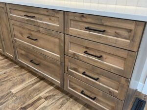 Counter with cabinet drawers