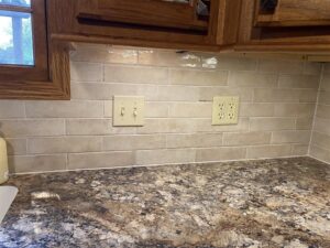 Back splash, counter top