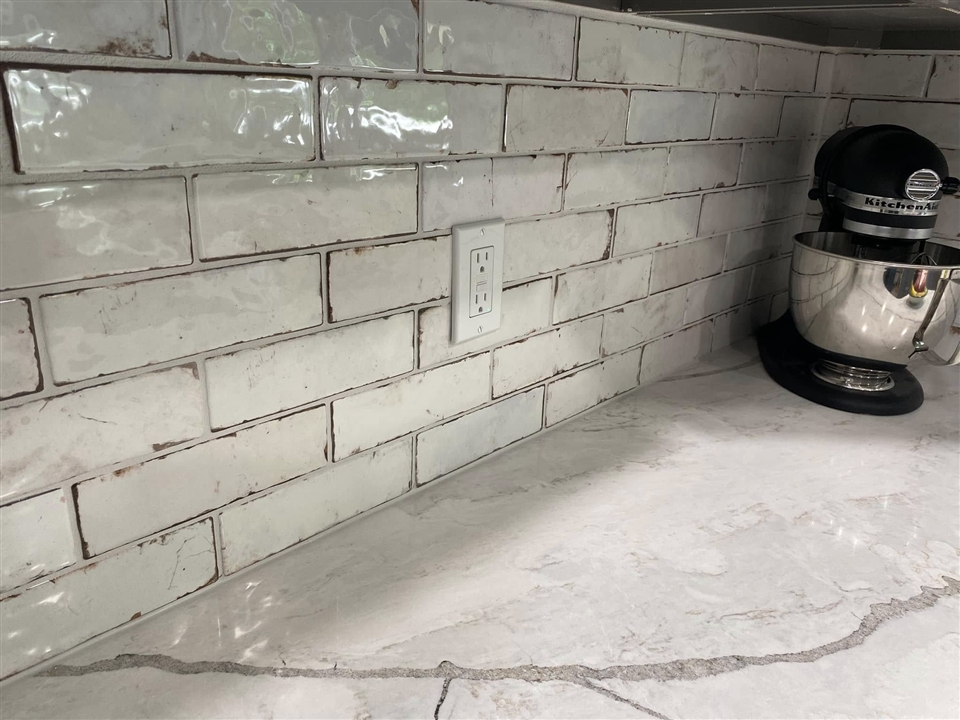 Back splash and counter top