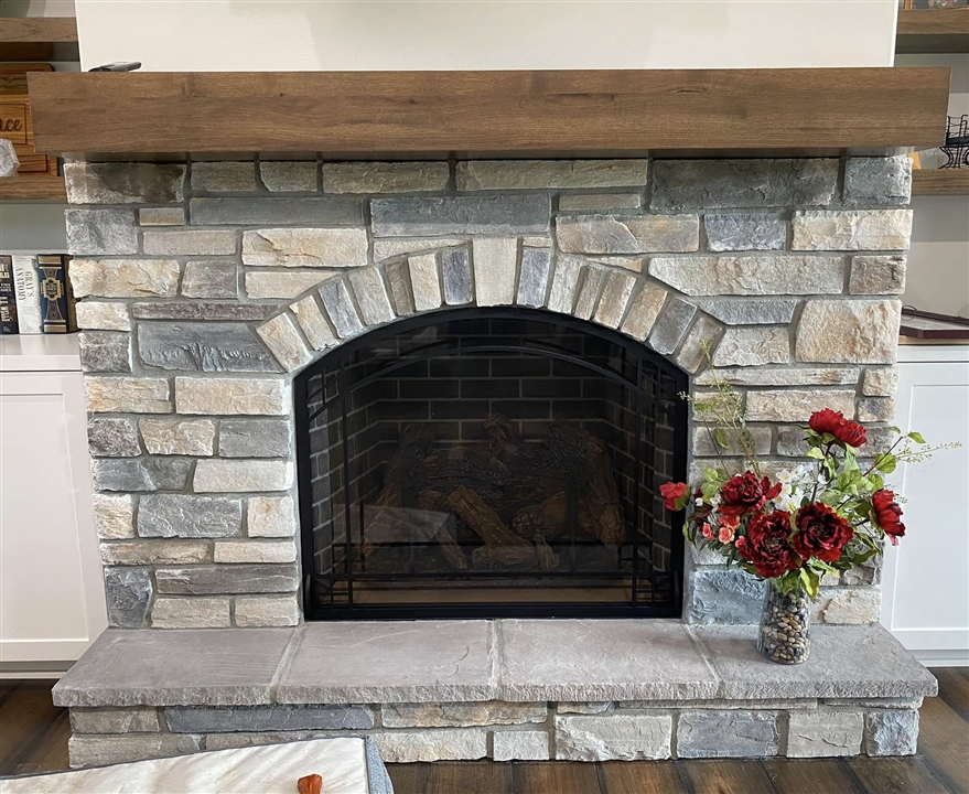Fire place with mantel