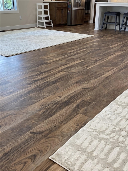 Flooring with rugs