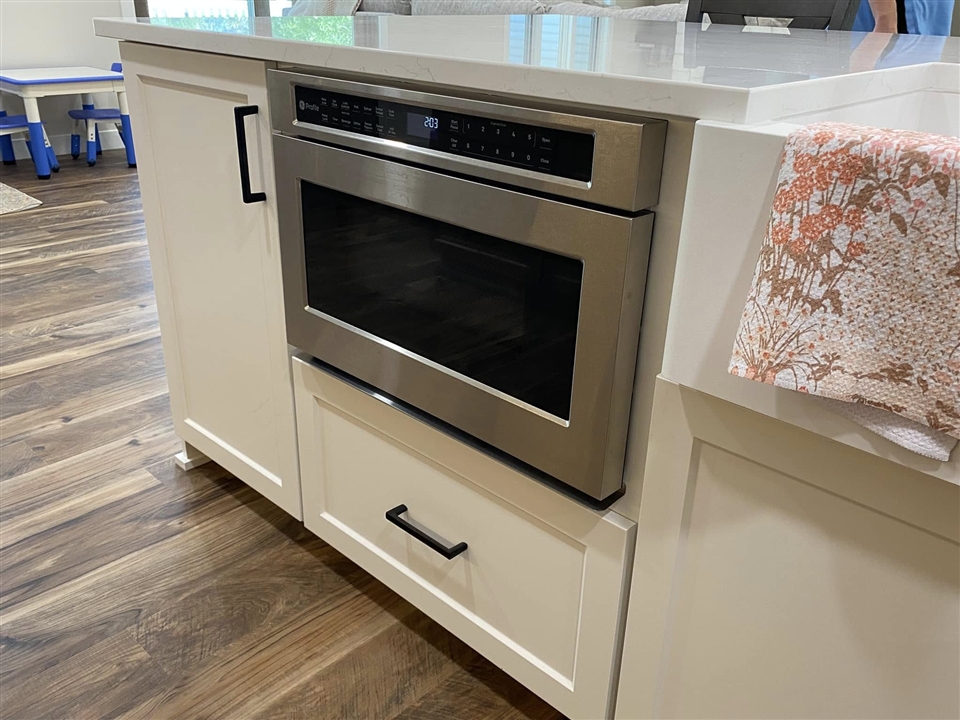 Built in appliance in island